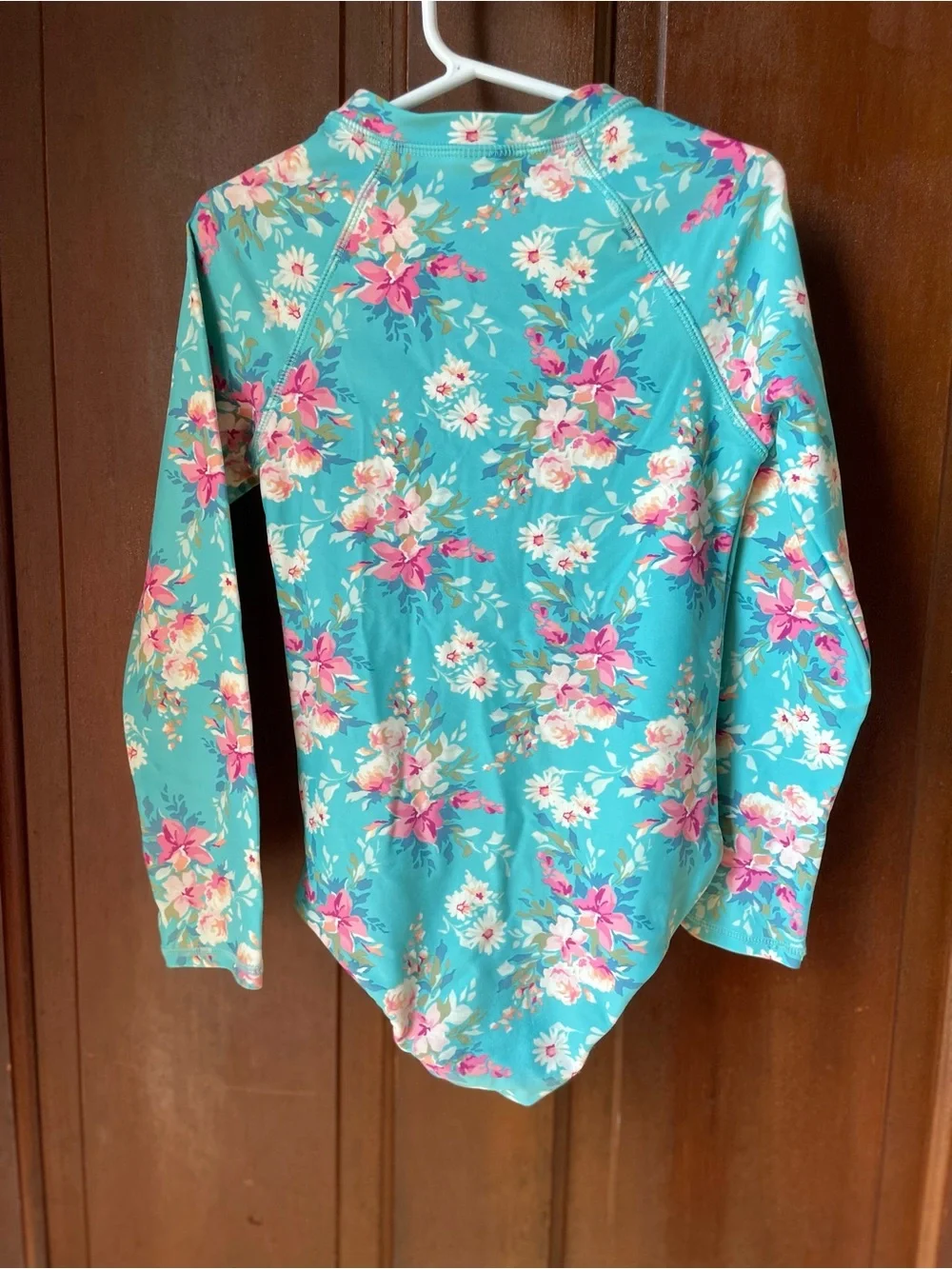 Ruffle Butts girls size 7 blue floral one piece swimsuit